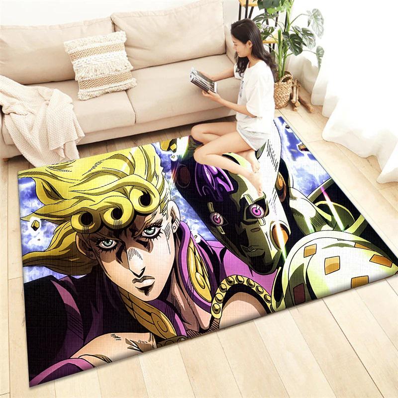 JoJo HD Printed Carpet Living Room Home Decor Sofa Table Rug Anti Slip Chair Cushion Lounge Mat Picnic Camping Art