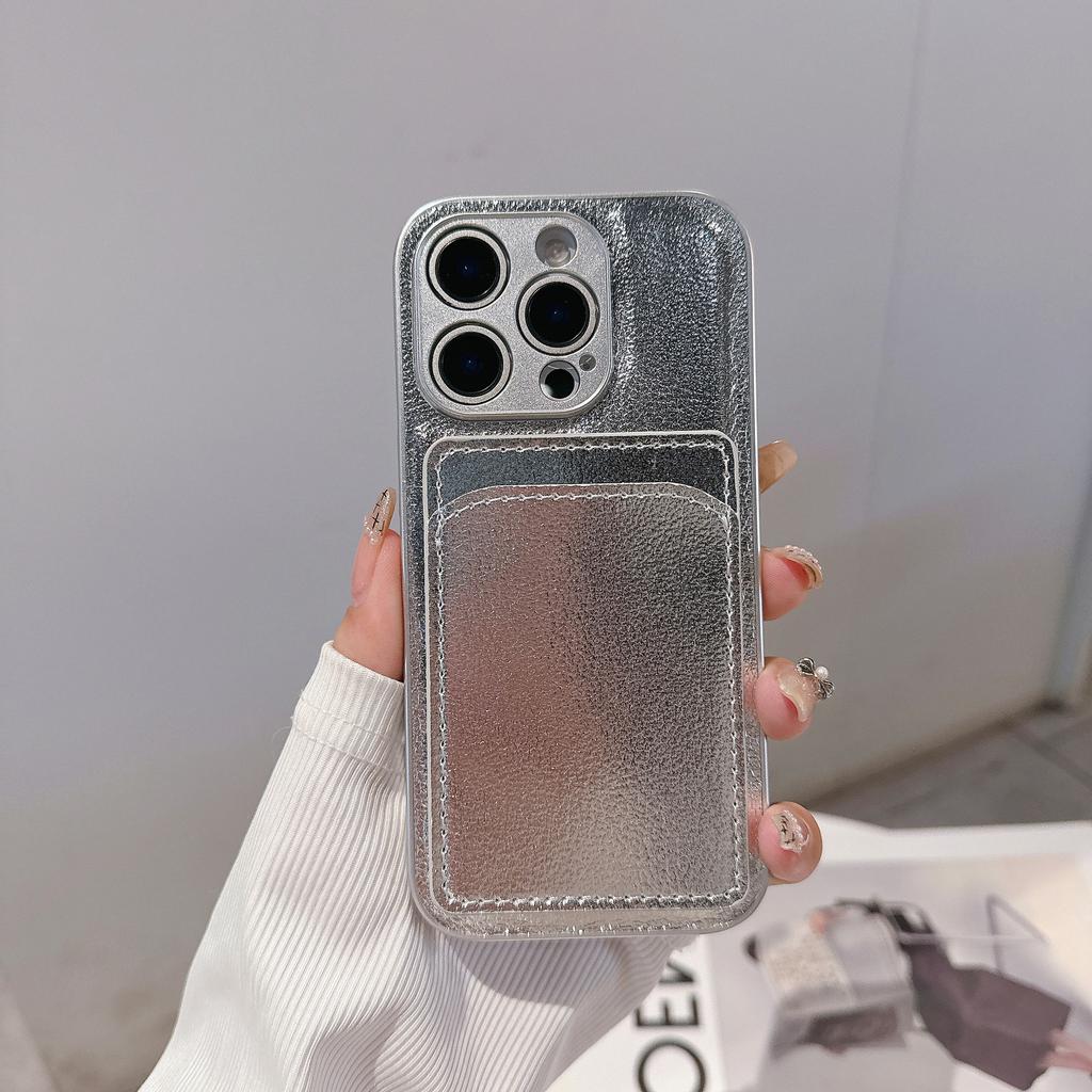 Litschi-Muster Kartenetui Geeignet für 16pm Handyhülle iPhone15 Einfach 14/13 Mobiler Schutzbezug