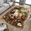 1 Stück Pferd Blumen Rutschfester Boden Teppich Kompatibel für Büro & Wohnzimmer & Schlafzimmer & Esszimmer - Flach- Weich & Muster, Lebendige Farben-W310