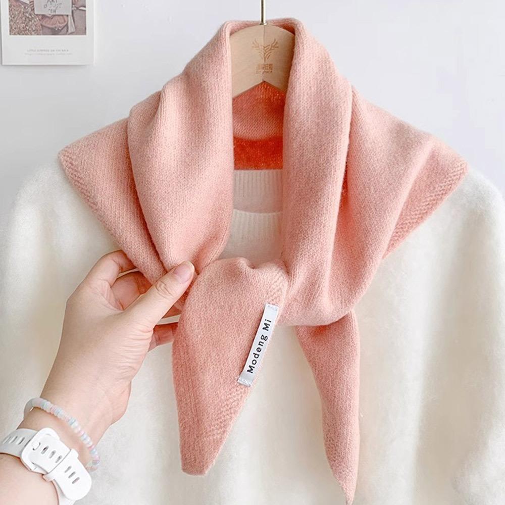 New Wool Knitted Knitted Scarf Multi-functional Warm Triangular Scarf Women Headscarf Winter
