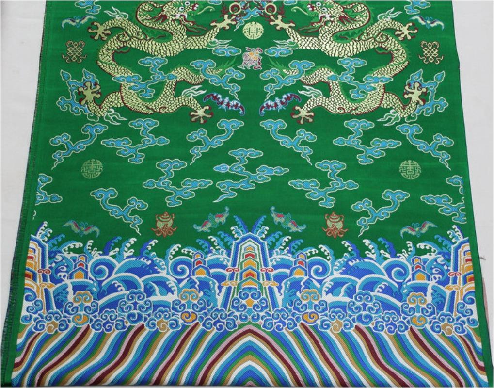 

150x70cm Chinese Silk Jacquard Brocade Fabric, Chinoiserie Clothing, Sofa Decoration Cloth, Curtain Pillow Case, Dragon Pattern 150x70cm