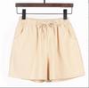 Damen Sommer High Waist Baumwolle Leinen Shorts: Elastisch, Lockere Passform, Koreanischer Stil, Übergröße, Schlankmachend, Weites Bein