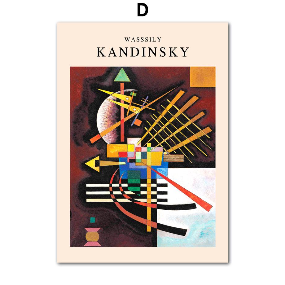 Farbe Wild Abstrakte Poster Geometrie Kandinsky Retro Kunstdruck Leinwand Nordic Wohnzimmer Hotel Dekoration Bild