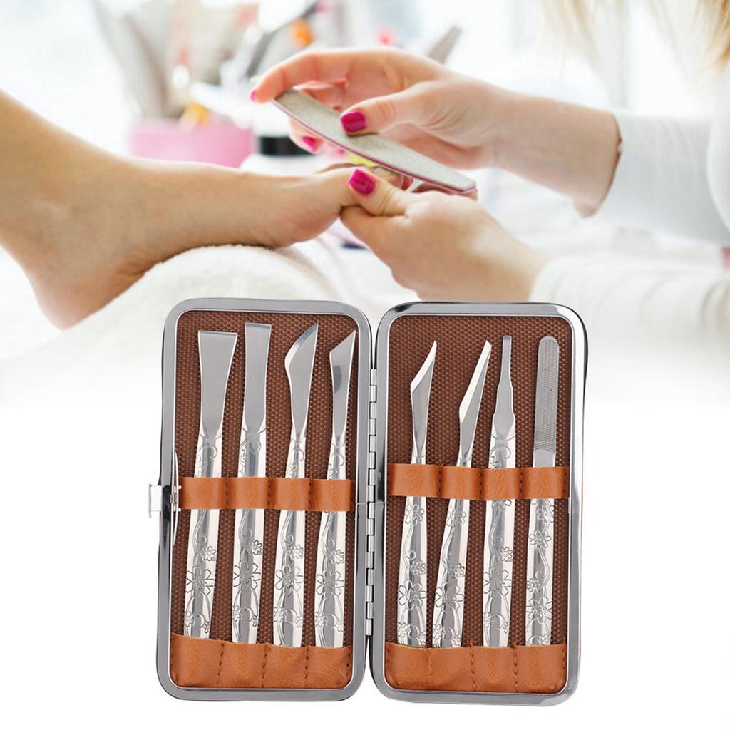 8pcs Stainless Steel Foot File Dead Skin Horny Remover Foot Callus Shaver Pedicure Tool Set