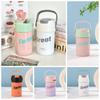 with Straw Handle Stainless Steel Thermos Mug Straw Thermal Water Bottle  Coffee Tea