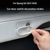 For Xiaopeng Xpeng G6 2023 2024 2025 2026 Metal Car Inside Door Open Button Protection Cover Trim Sticker Decoration Accessories