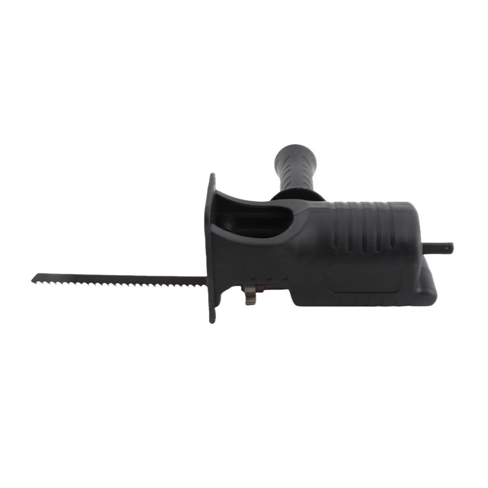 Black Electric Drill Reciprocating Saw Adapter Ergonomic Handle Drill Saw Attachment  Wood Cutting