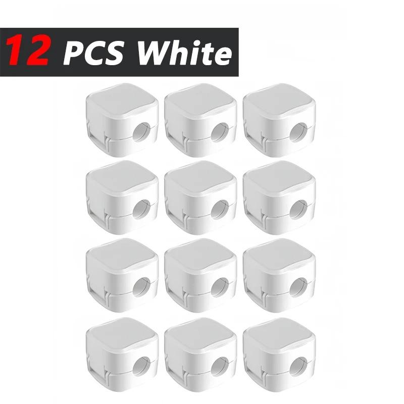 Cable Magnetic Clips Adjustable Cord Holder Adhesive Under Desk Mgmt Organizer For Home Office Car Wall Desktop Nightstand