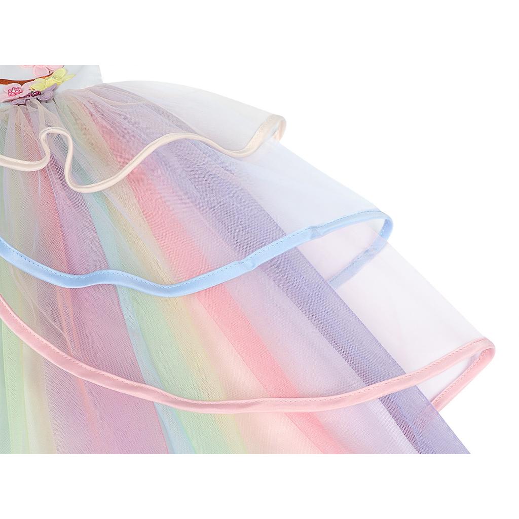 Unicorn Dress for Girls 8-10 Years 140 Cm White Halloween Christmas Party