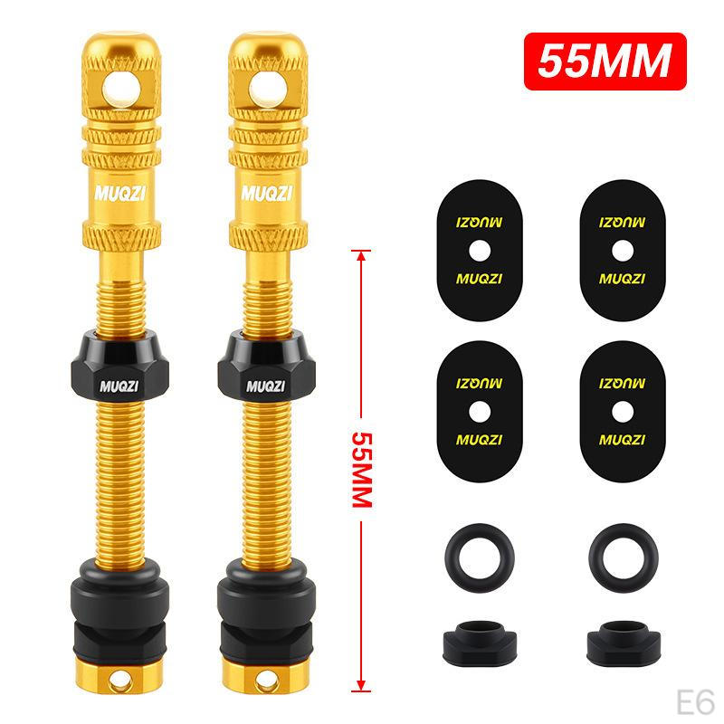 2 Pieces Aluminum Alloy Tubeless Presta Valve Stem with Core Remover Tool for Most Rims
