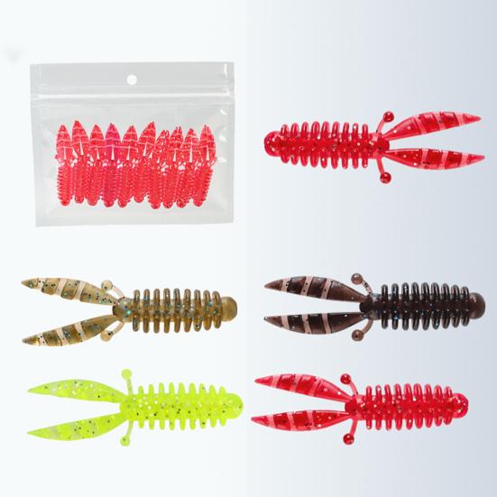 10Pcs Fishing Artificial Lures Soft Baits Realistic Looking Bright Colors Outdoor Fishing Swimbaits Bionic Lures