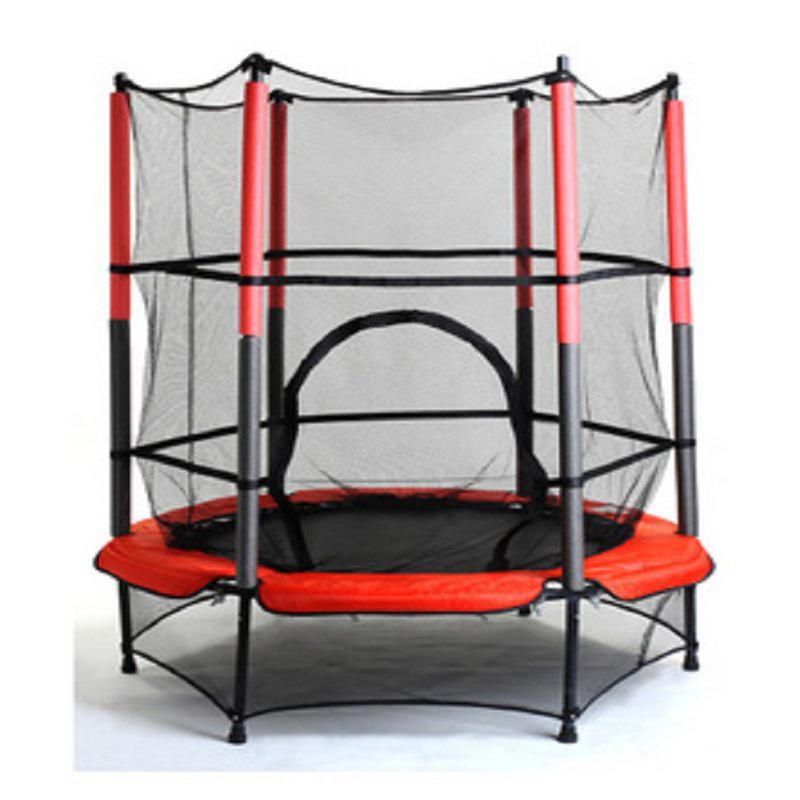 

Kids 4.5ft Safety Net Trampoline - Small Bouncer & Bungee Reinforced with Springs