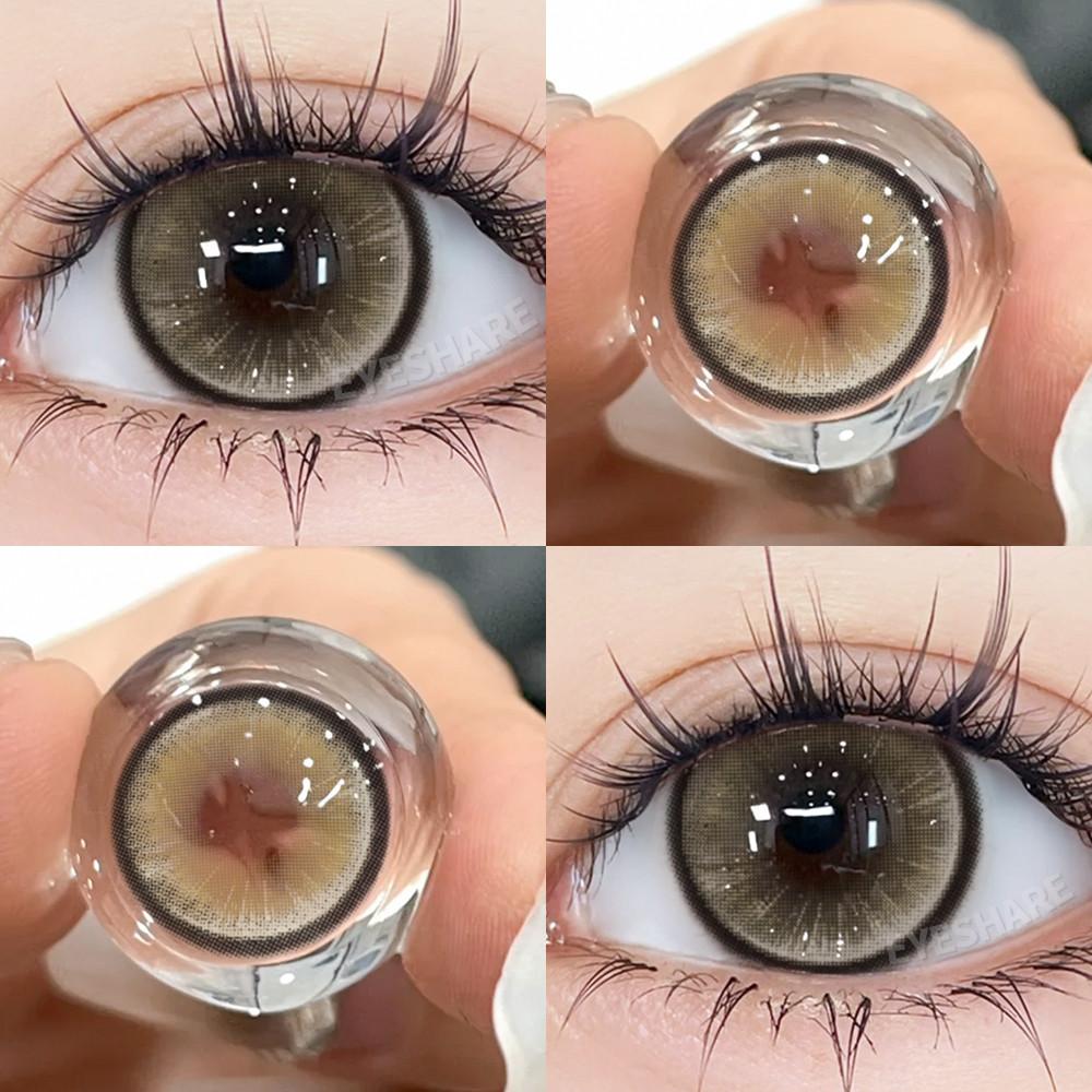 Eyeshare Purple Contact Lenses for Cosmetic Eyes Beautiful Fashion Gray Brown Pupil Lenses