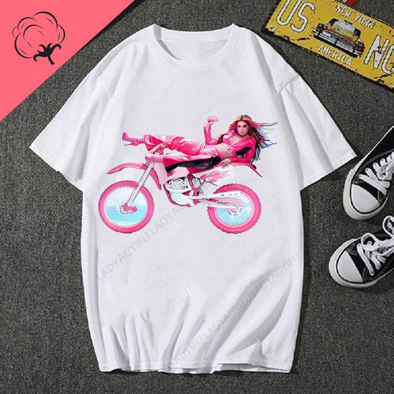 

2025 Lola Indigo Camiseta Tour Merch Cotton Oneck Humorous TShirt Spain Singer Popular Shirt Hot Sale Tops Women Y2k Clothing S