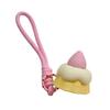 Cute 3D Strawberry Cake Mini Clicker Fidget Keychain Push Decompression Stress Anxiety Relief Lanyard Sensory Novelty Fun Gift