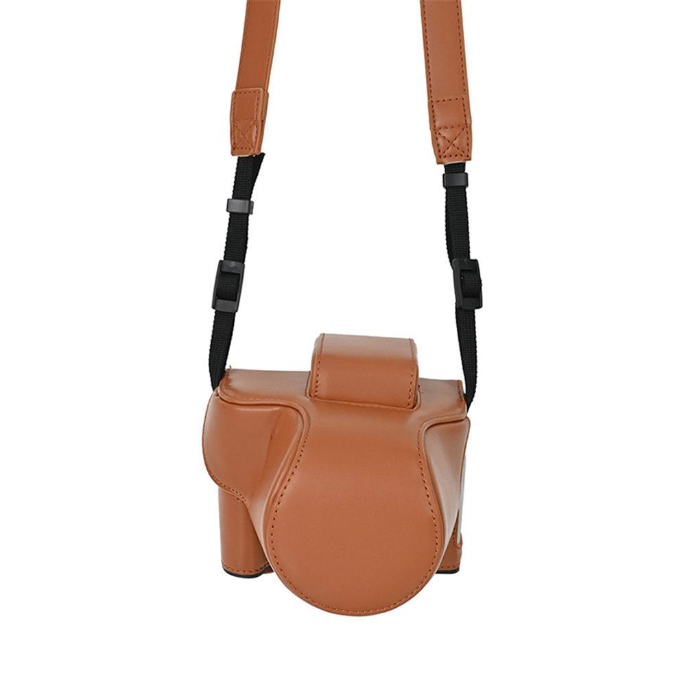 PU Leather Camera Case Bag For Canon EOS R50 (18-45mm Lens) R100 With Shoulder Strap