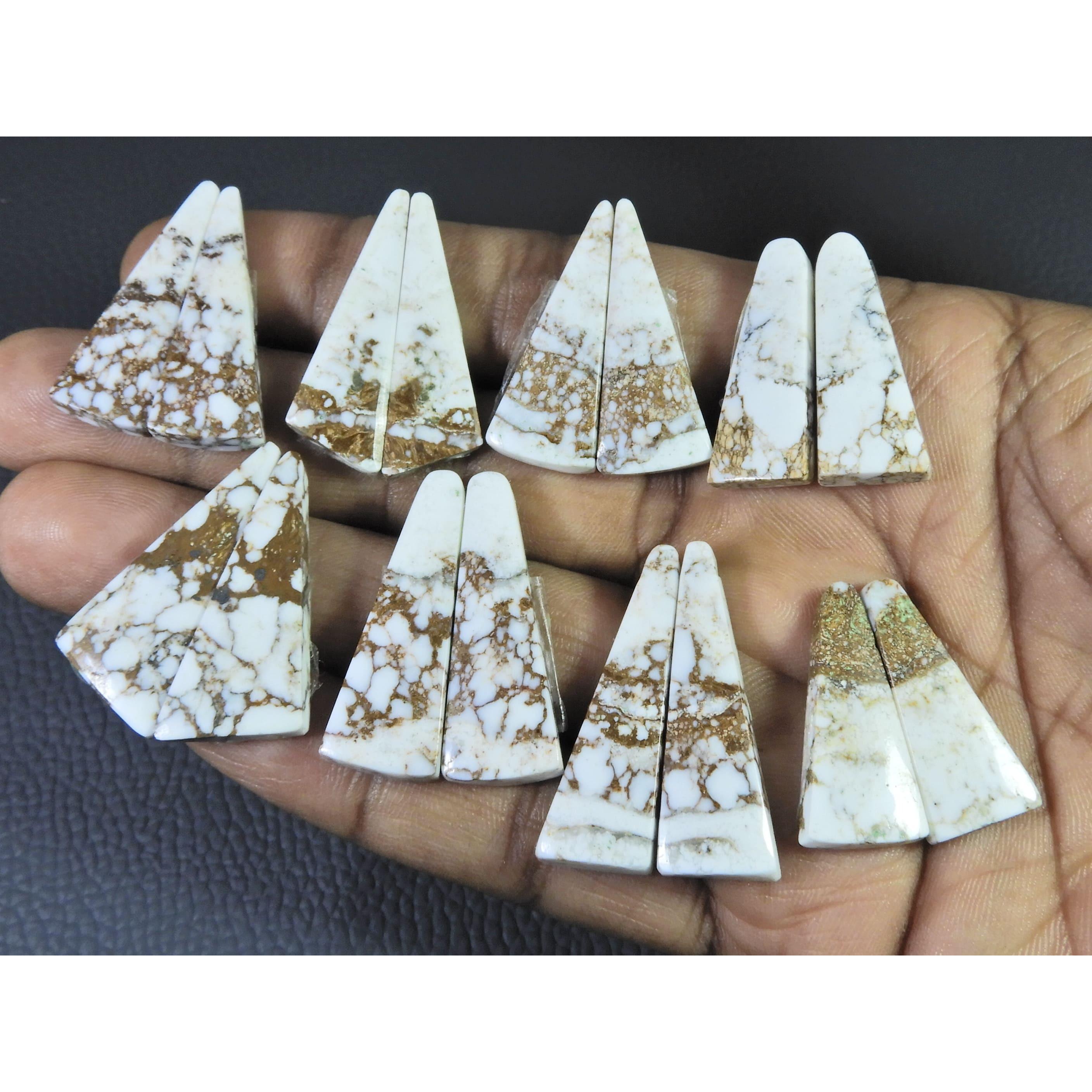 

223Cts. Natural Wild horse Jasper Fancy Cabochon Loose Gemstone 8Pair Lot C-1476