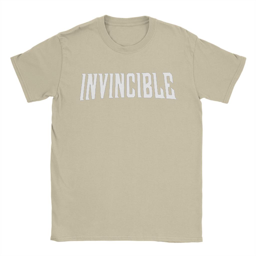 Men T-Shirt Invincible Comic Logo Unique Cotton Tee Shirt Short Sleeve  T Shirt O Neck Tops Graphic Printed