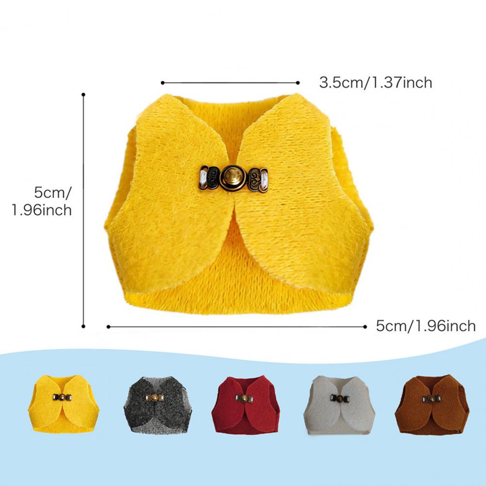 Woolen Hamster Vest Small Pet Coat Sleeveless Hamster Jacket with Retro Buckle Warm Pet Apparel for Hamsters Daily Outings Party