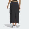 Adidas Originals Three Stripes Cargo Skirt Solid Color French Logo Workwear Style Sports Casual Long Skirt Women Skirts Black IY9493