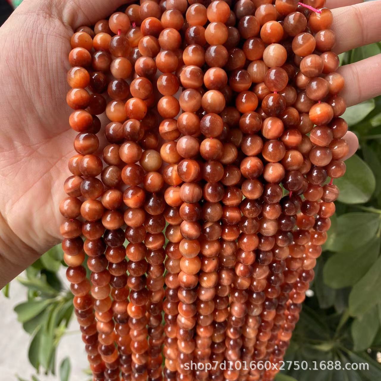 Натуральный камень Тигровый глаз Солнечный, круглые россыпные бусины - Популярный аксессуар для DIY-украшений 6mm, approx. 60 beads