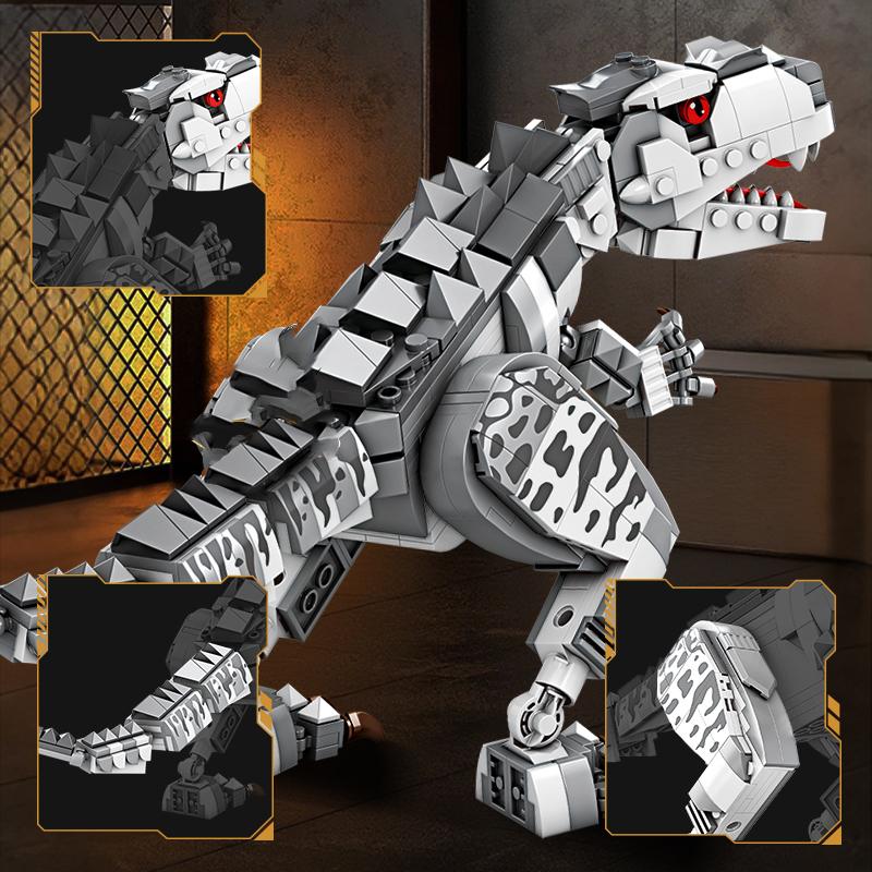Dinosaurier Bausteine Set T-Rex Modell Dinosaurier Welt Tier Architektur Bausteine Weihnachtsgeschenk für Jungen Mädchen Kinder