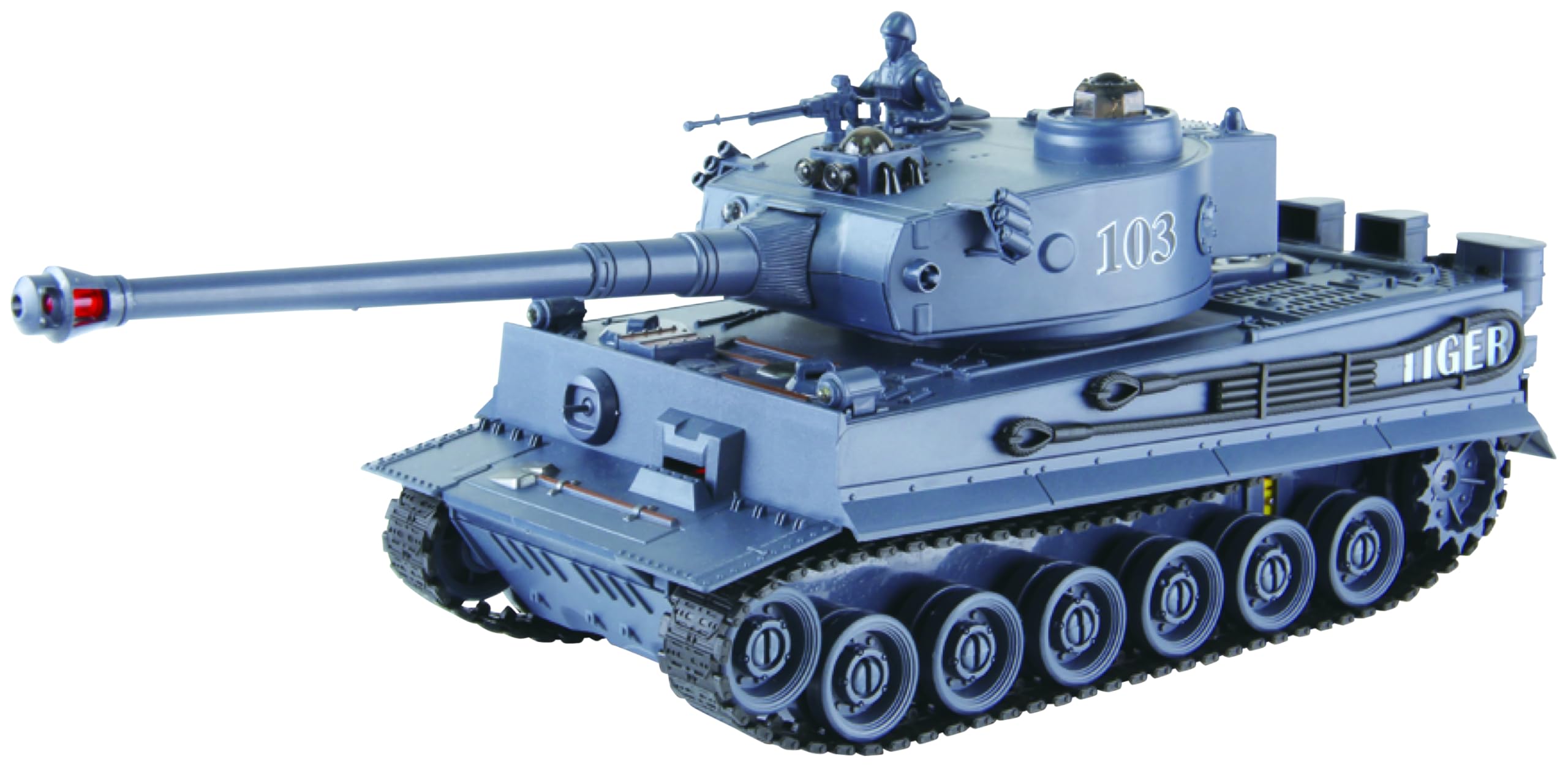 

Doyusha RC World Боевой танк Немецкий Тигр I с инфракрасной боевой системой 40 МГц, Управление,