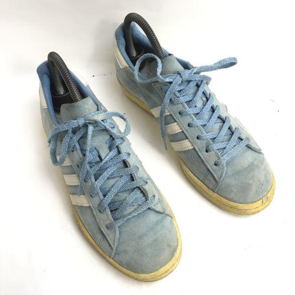 adidas CAMPUS 80s Low Cut Sneakers 24.5 Light Blue vintage(USED)