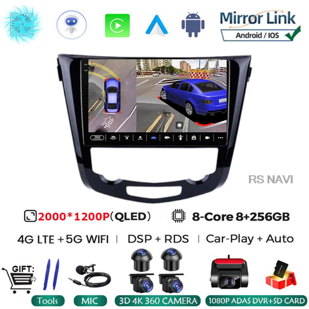 Android 14 Car Radio Multimedia For Nissan X-TRAIL X Trail T32 Qashqai 2 J11 2013 - 2017 Autoradio 2 Din  Carplay Gps NO Dvd