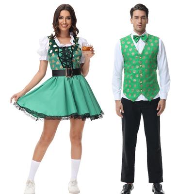Kostium na Halloween Oktoberfest Zielony Kostium Piwny Kostium Parowy na Imprezę