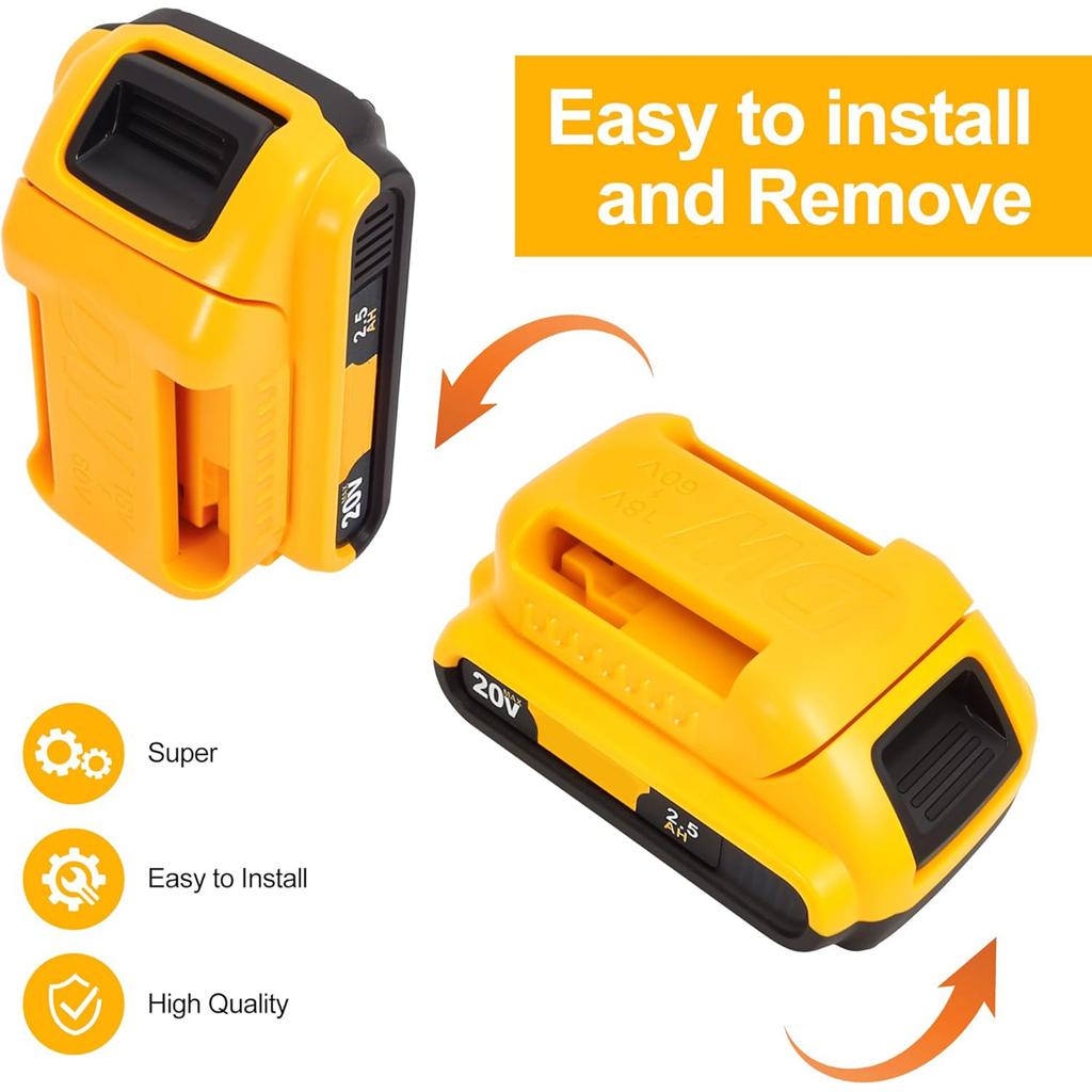 Battery Rack Holder for DCB202 DCB203 DCB204 20V Power Tool ABS Construction MultiDirection Installation in Garage