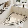 New Corner Super Absorbent Kitchen Floor Mat Diatom Mud Pad Bath Pad Anti-Slip Carpet Wipeable Wash Long Strip Carpet