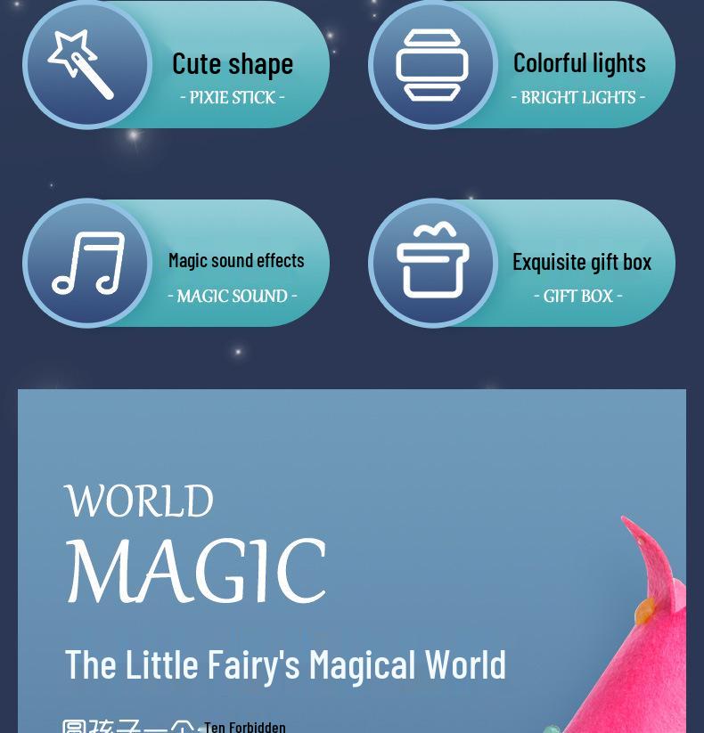 Light-Up Fairy Wand for Girls Aged 3-6: Perfect Christmas or Birthday Gift for Little Princesses