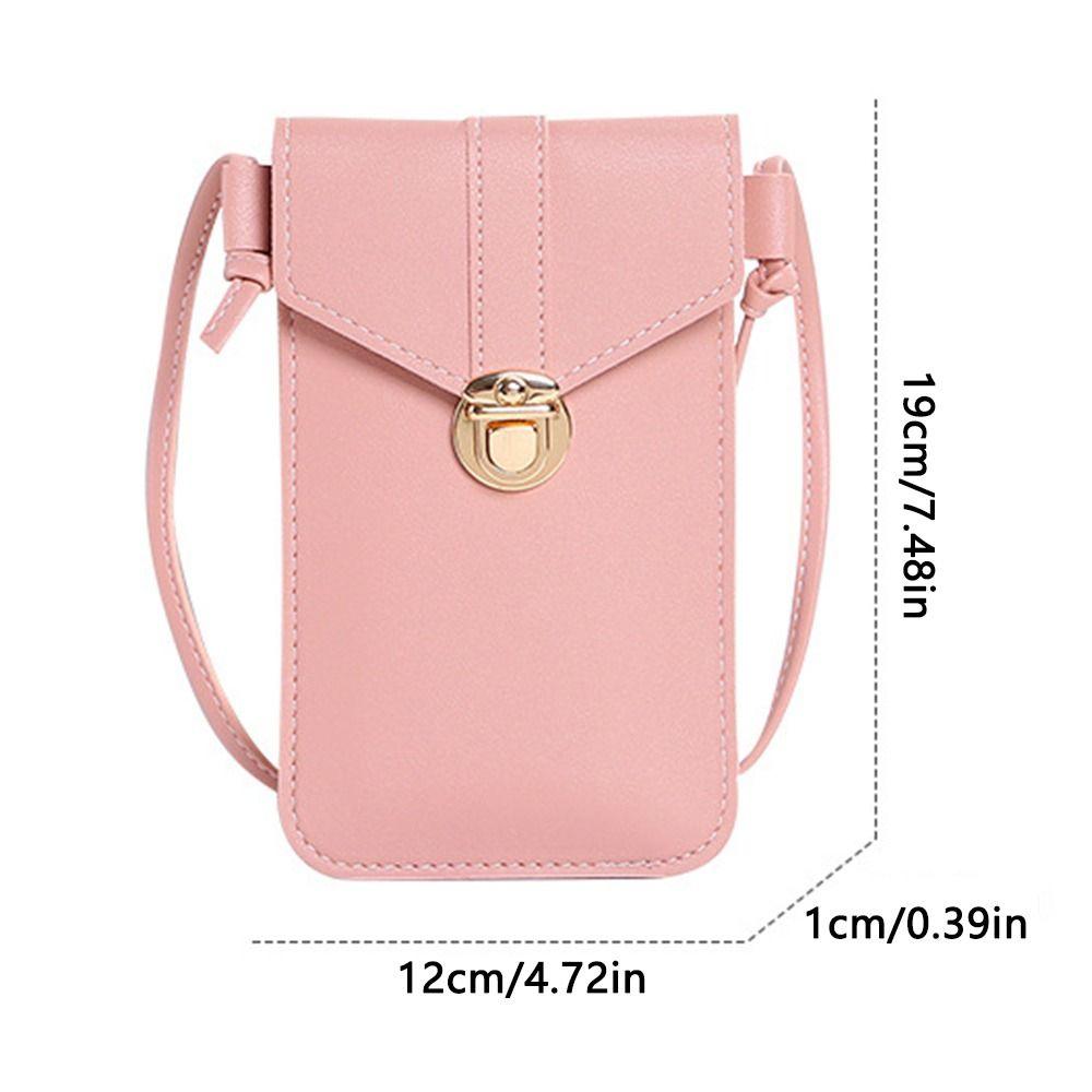 Touchscreen Handytasche Smartphone Geldbörse PU Leder Schultergurt Handtasche Mode Mobile Geldbörse