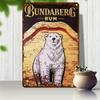 Vintage Bundaberg Rum 1888 Metal Sign - 7.87x11.81", Rustic Iron Wall Art, Polar Bear Design, Weathered Finish, Indoor/Outdoor