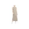 Sleeveless Dresses Women's Stone Color Crew Neck Moderate Long DH2918-230