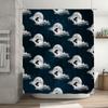 Vintage Blue Moonlit Sky Raven Print Shower Curtain Waterproof Home Decor Bathroom Decoration 80x165cm US Stock Free Shipping