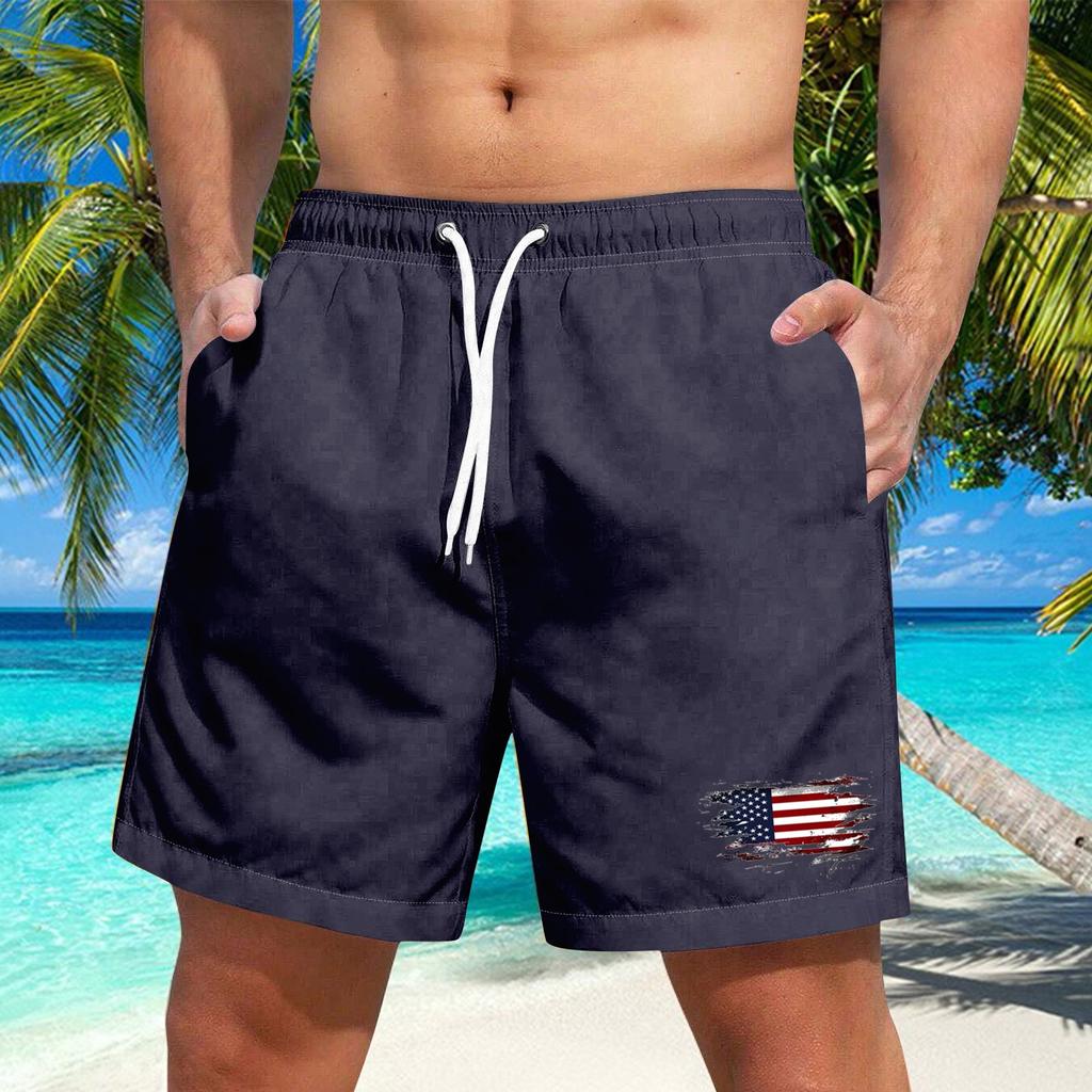 Herren Unabhängigkeitstag Print Schnürshorts Freizeithose