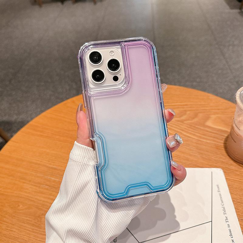 

Для IP16promax Цветные двухкомпонентные градиентные ПК верхняя и нижняя крышки и ТПУ всесторонний защитный чехол для мобильного телефона IP 16 Promax