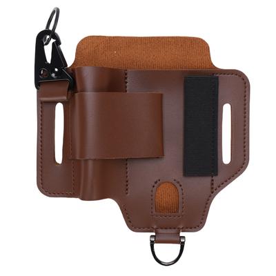 Funda de Cuero para Herramienta Múltiple Multifuncional Portátil de Cuero Organizador de Bolsa para Herramientas para Camping al Aire Libre