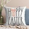 Cute Bunny Cushion Cover Farmhouse Home Decor Pillowcase Cartoon Rabbit Printed Cushion Pillows Cover Happy Easter Decorations