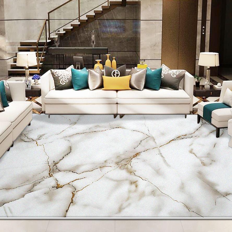 Marble Style Rugs for Living Room Easy Clean Abstract Decoration Carpet Non-slip Sofa Area Floor Mat Bedroom Cloakroom Door Mats