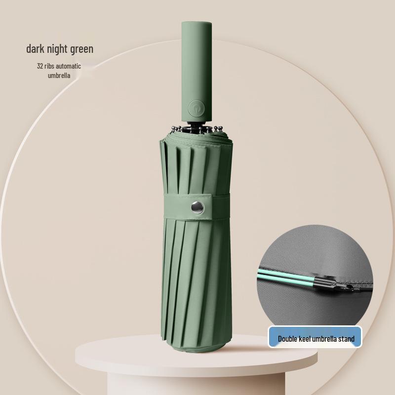 32-Bone Anti-Storm Automatic Dual-Use Umbrella: Sunshade, Sunscreen, UV Protection for Men & Women