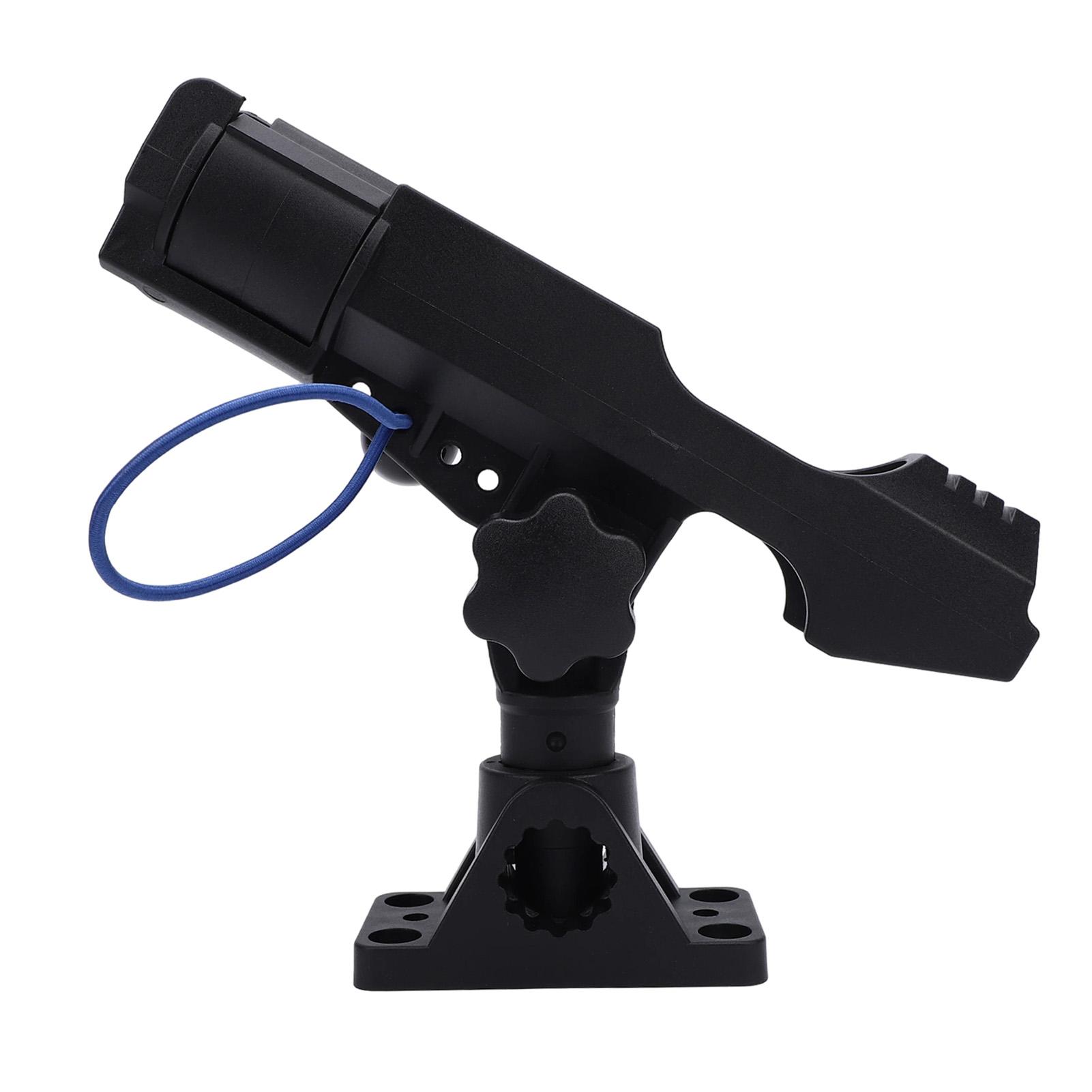

Boat Fishing Rod Holder Side Deck Mount 360 Degrees Rotatable Pole Holder for Kayak Boat with Anti Lost Rope