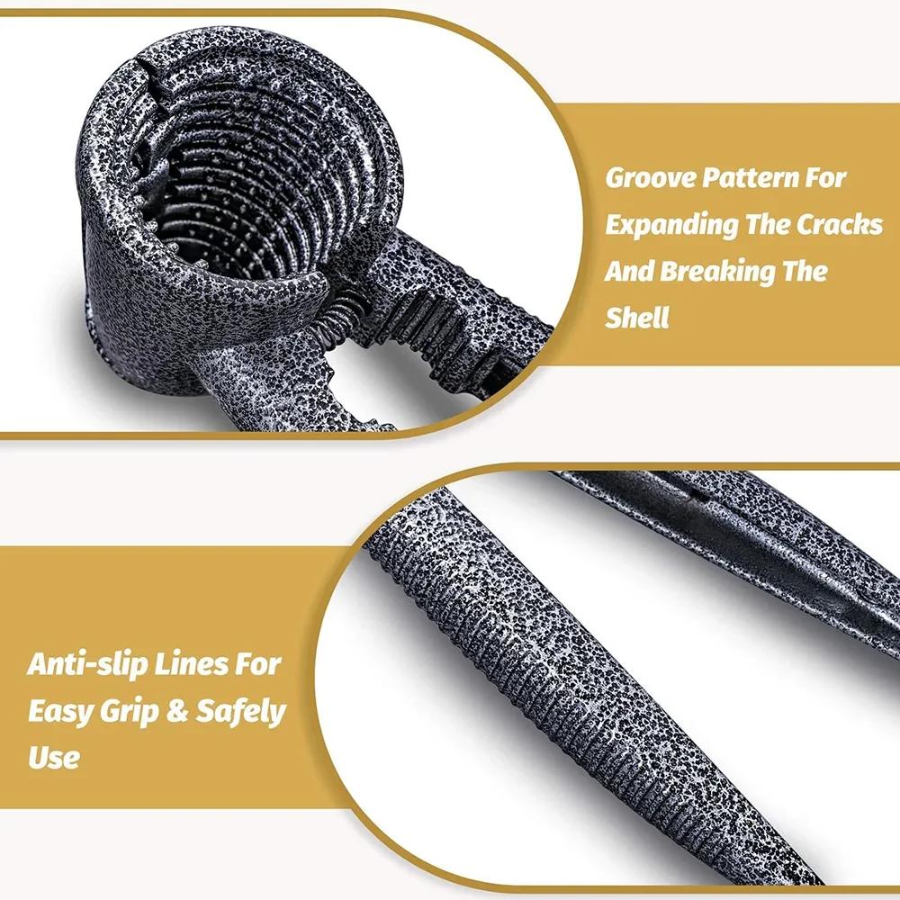 Nutcracker Pecan Nut Cracker Walnut Plier Opener Tool with Non-slip Handle Hazelnut Plier Nut Clip