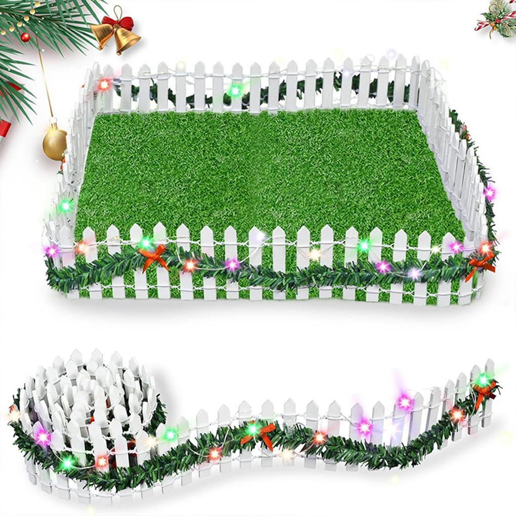 Magical Panels With LED Light Tree Tree Small Fence Christmas Elf Prop Miniature With LED Christmas Tree Fence