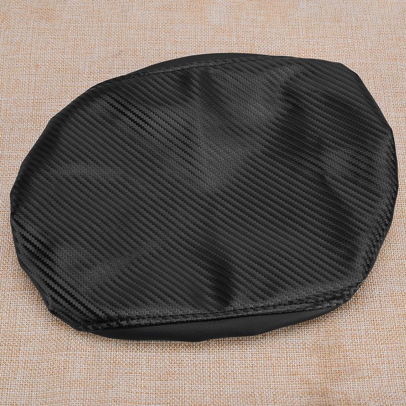 Car Center Console Armrest Cover Mat Pad Fit for Toyota Tacoma 2024 Black Carbon Fiber Texture PU Leather