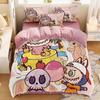 Schattig bubu beddengoed 2/3-delige slaapkamerset, kindercadeau tieners volwassene microvezel tweepersoonsbed dekbedovertrek met rits kamerdecor