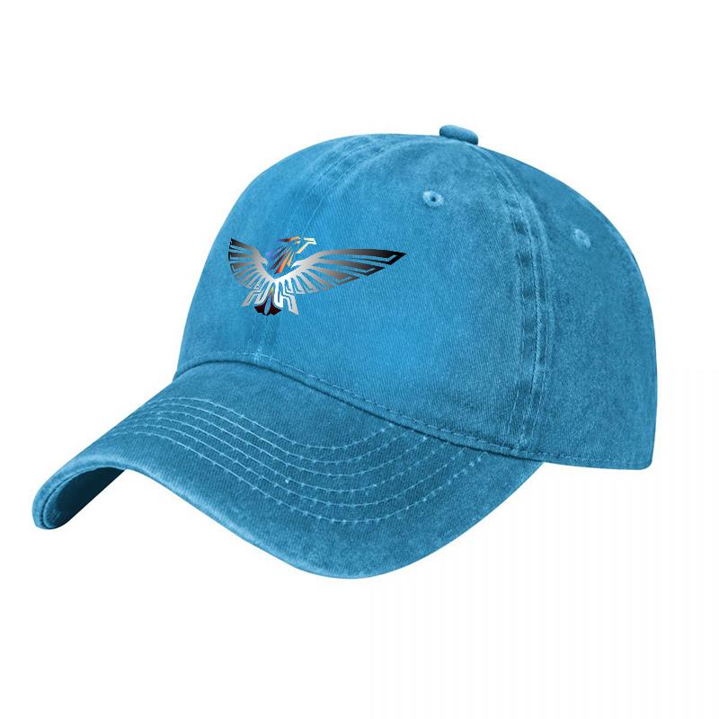 Eagle Logo Washed Canvas Baseball Cap Classic Adjustable Hat with Embroidered Bird Design for Unisex and Women Outdoor Style