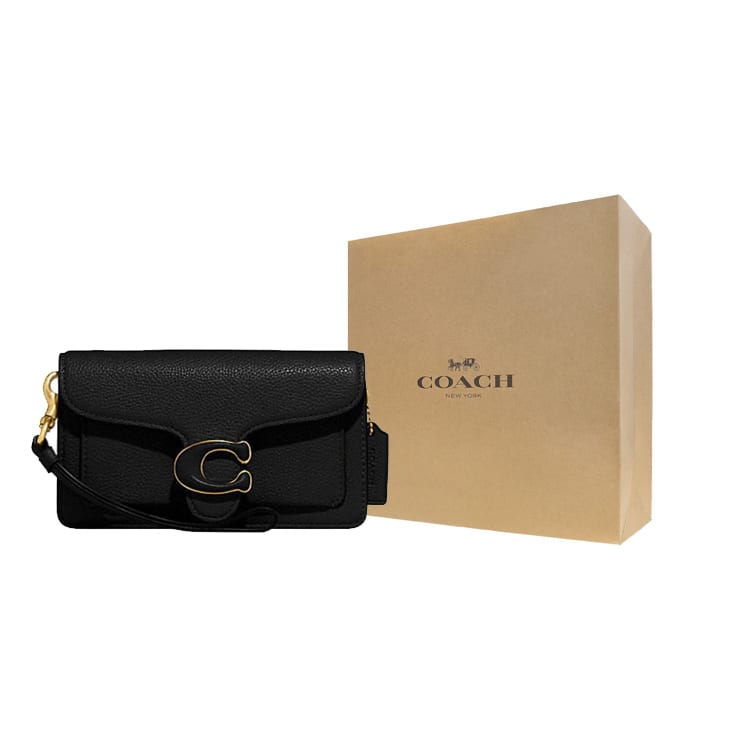 COACH Tabby Cow Leather Crossbody Bags Women's Black CJ925-B4BK